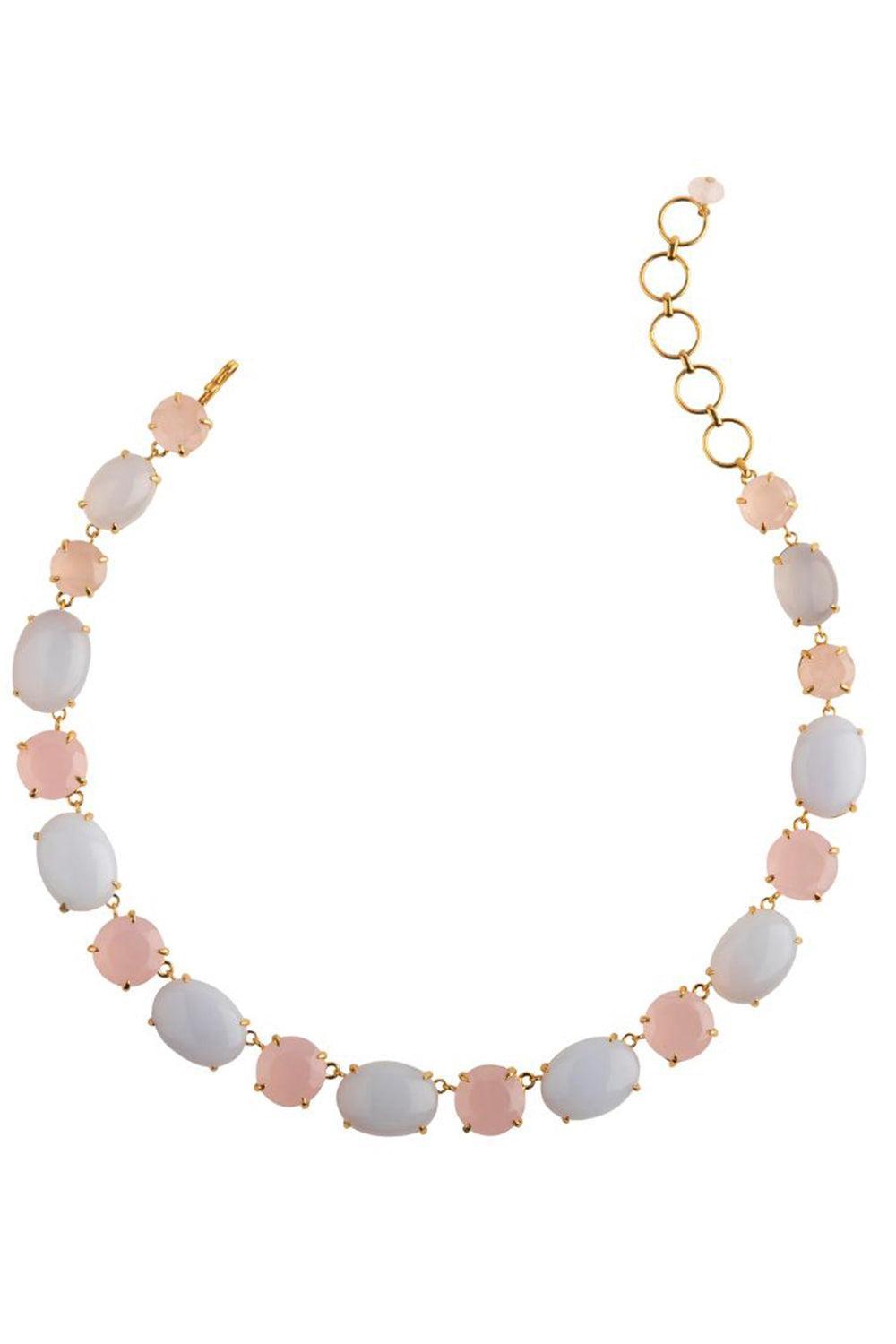Chalcedony Riviere Necklace-PRPL/PNK-JEWELRYBOUTIQUENECKLACE O-BOUNKIT JEWELRY