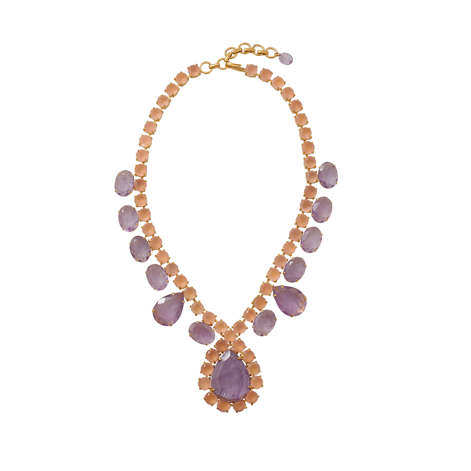 BOUNKIT JEWELRY-Amethyst Rose Quartz Necklace-ROSE