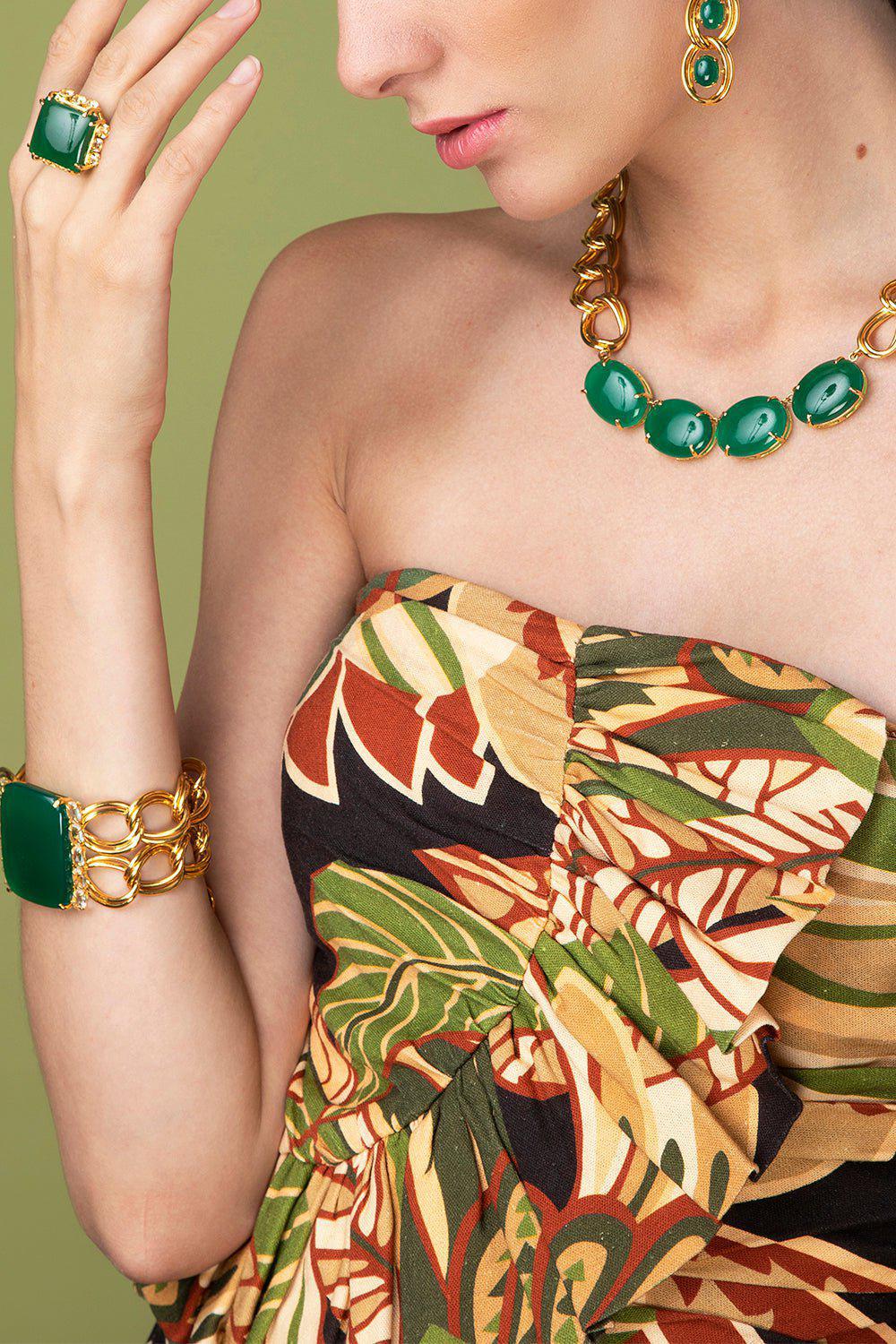 BOUNKIT JEWELRY-Green Onyx Aitana Ring-GREEN