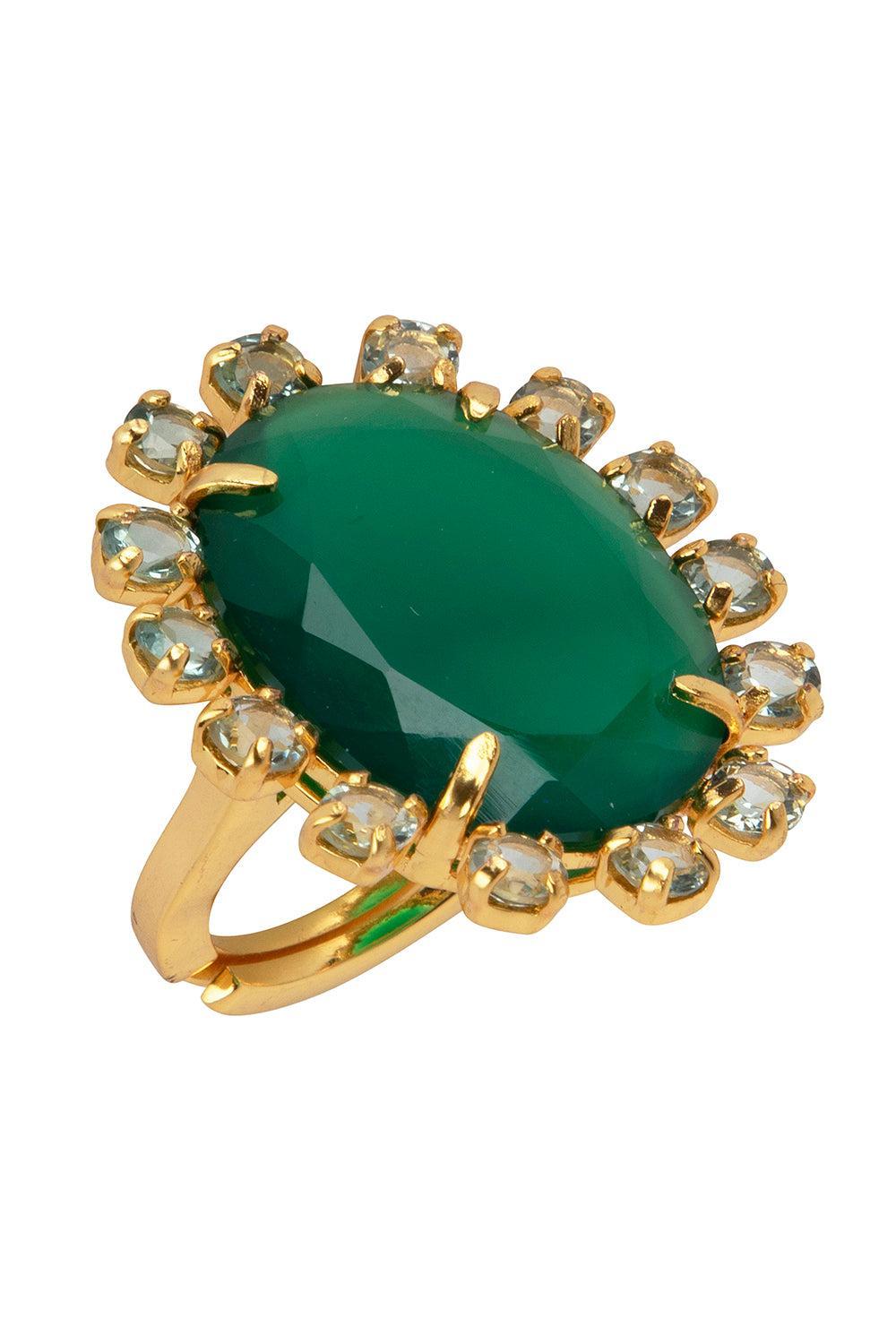 Onyx Amethyst Green Oval Ring-GREEN-6.25-JEWELRYBOUTIQUERING-BOUNKIT JEWELRY