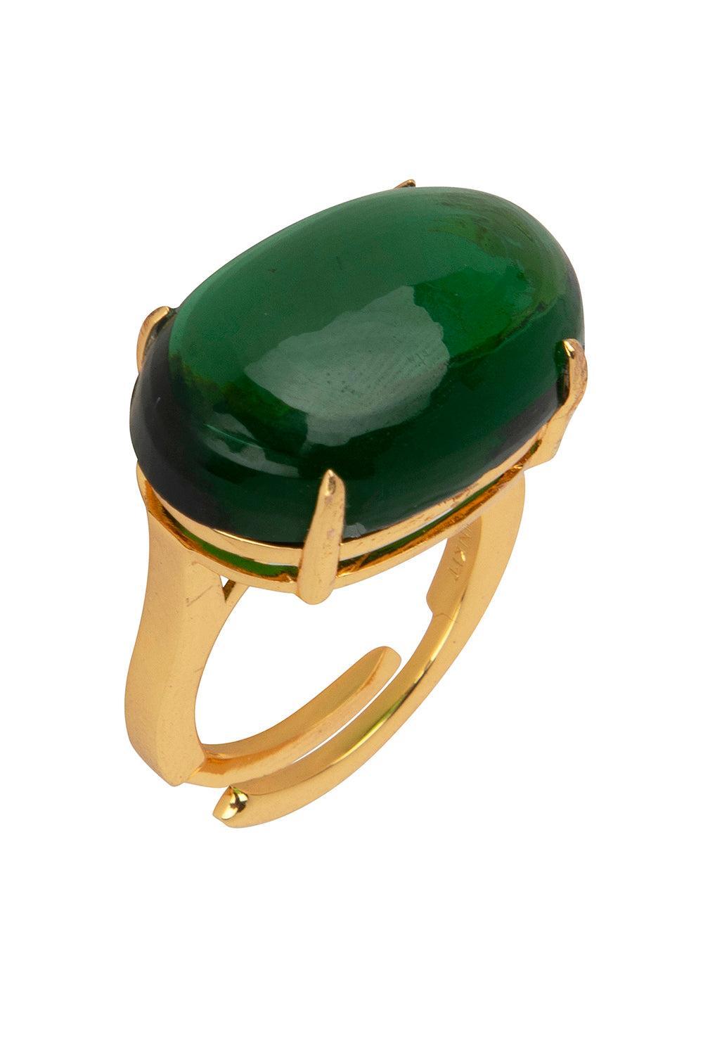 Green Quartz Gabriela Ring-GREEN-7.75-JEWELRYBOUTIQUERING-BOUNKIT JEWELRY