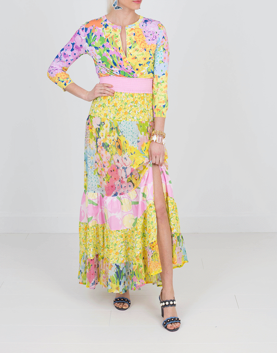 BOUTIQUE MOSCHINO-Floral Maxi Skirt-