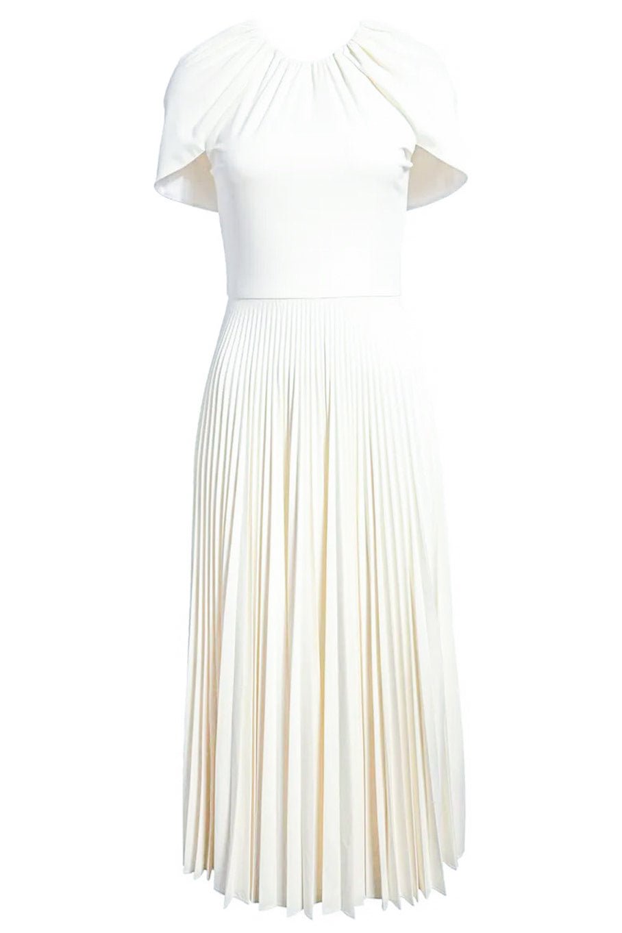 Cape Dress With Pleated Skirt CLOTHINGDRESSCASUAL BRANDON MAXWELL   