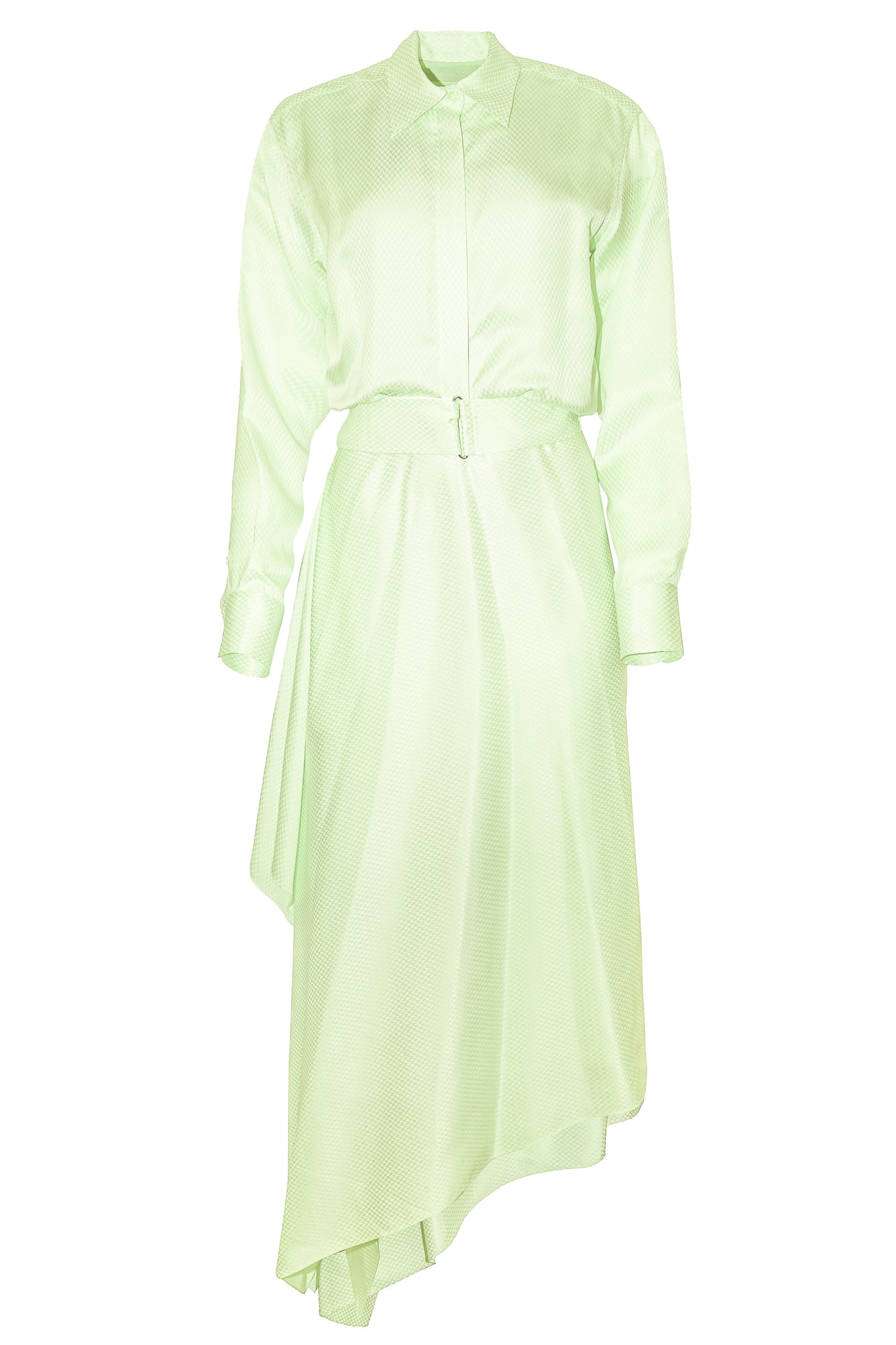 BRANDON MAXWELL-The Margot Shirtdress - Honeydew-