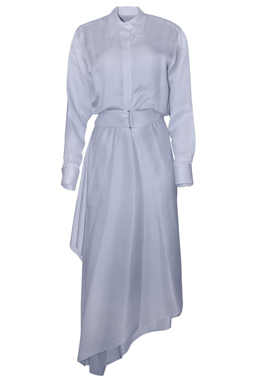 BRANDON MAXWELL-The Margot Shirtdress - Pale Blue-