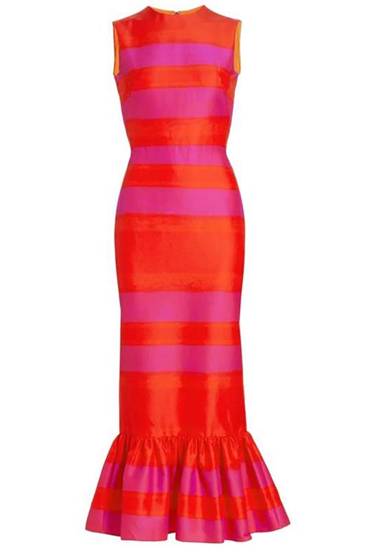 BRANDON MAXWELL-Ruffle Sheath Dress-