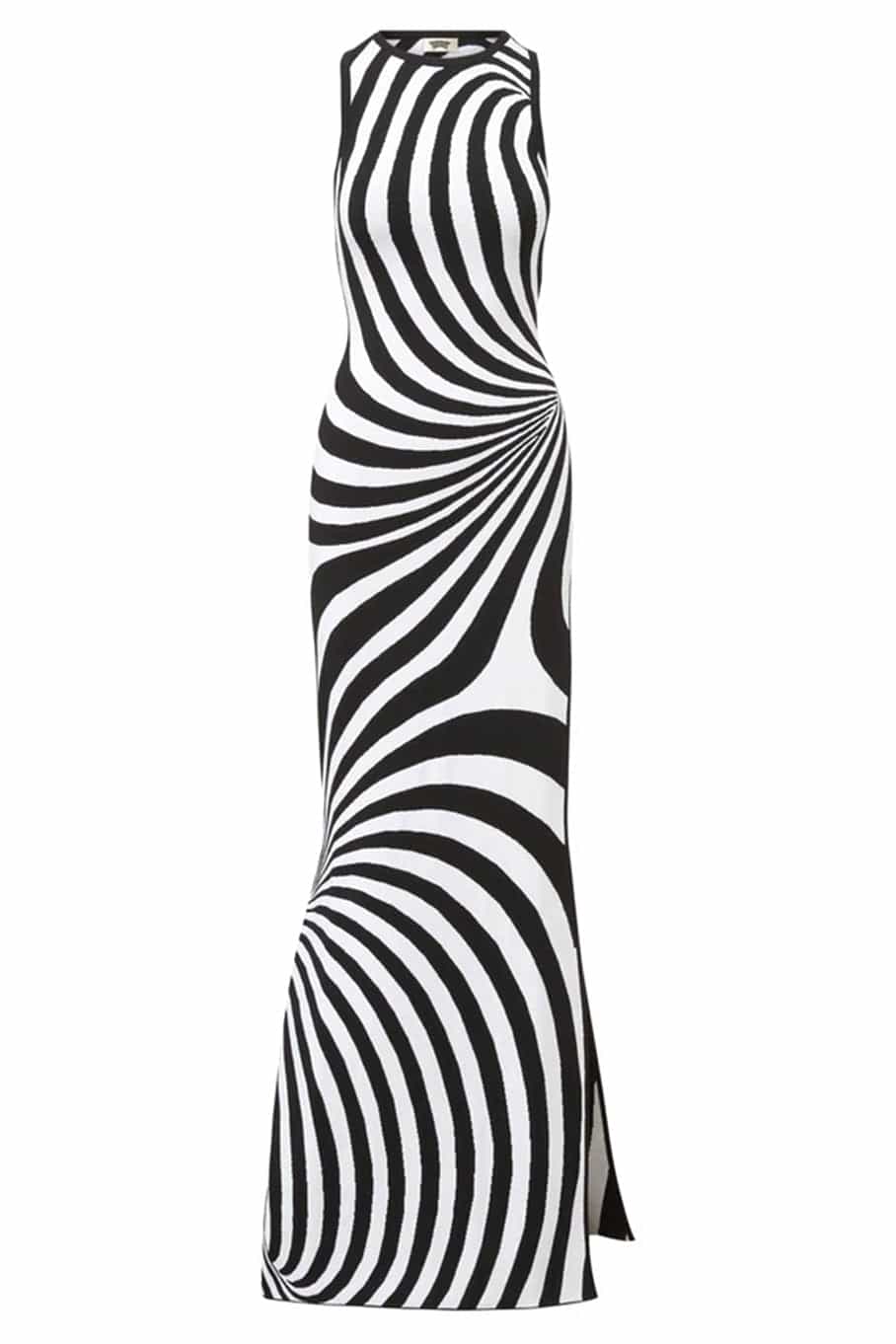 BRANDON MAXWELL-Knit Floor Length Dress With Slit-