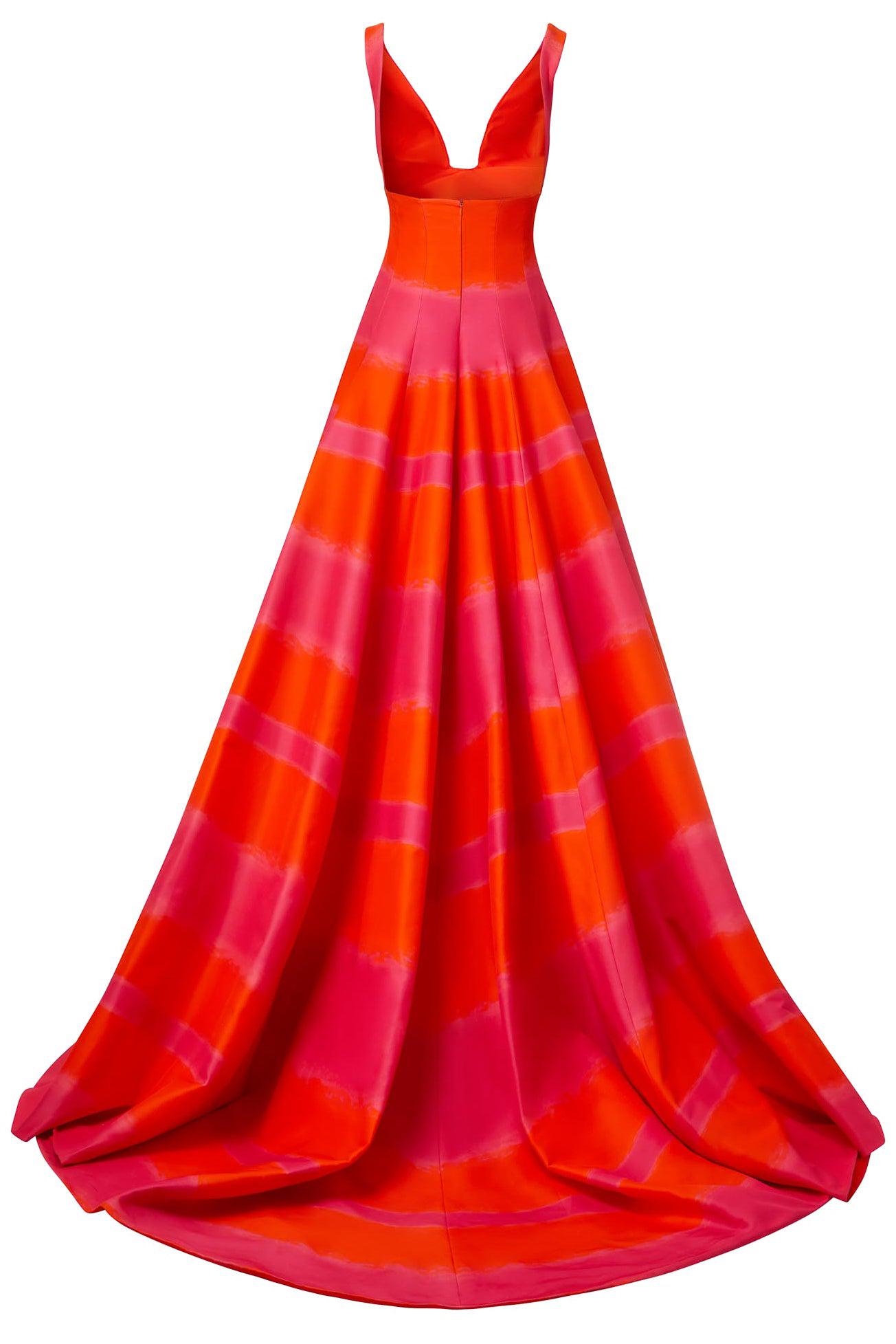 BRANDON MAXWELL-Triangle Bodice Ball Gown-