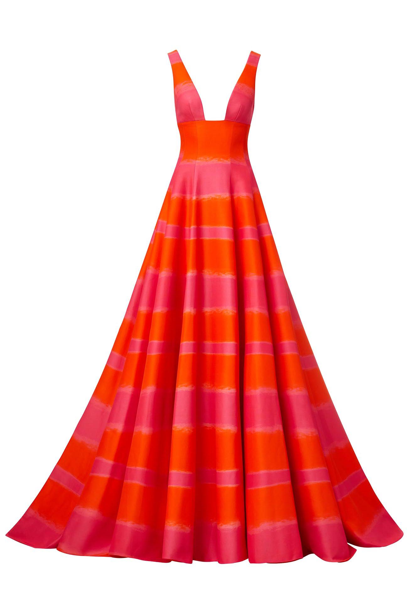 BRANDON MAXWELL-Triangle Bodice Ball Gown-