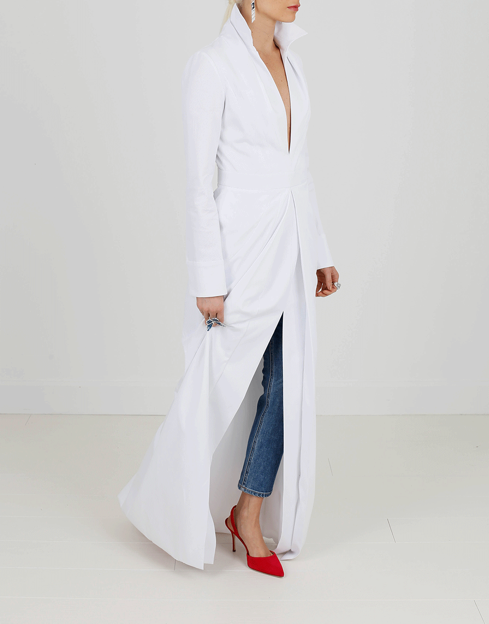 BRANDON MAXWELL-Cotton Twill Maxi Dress-