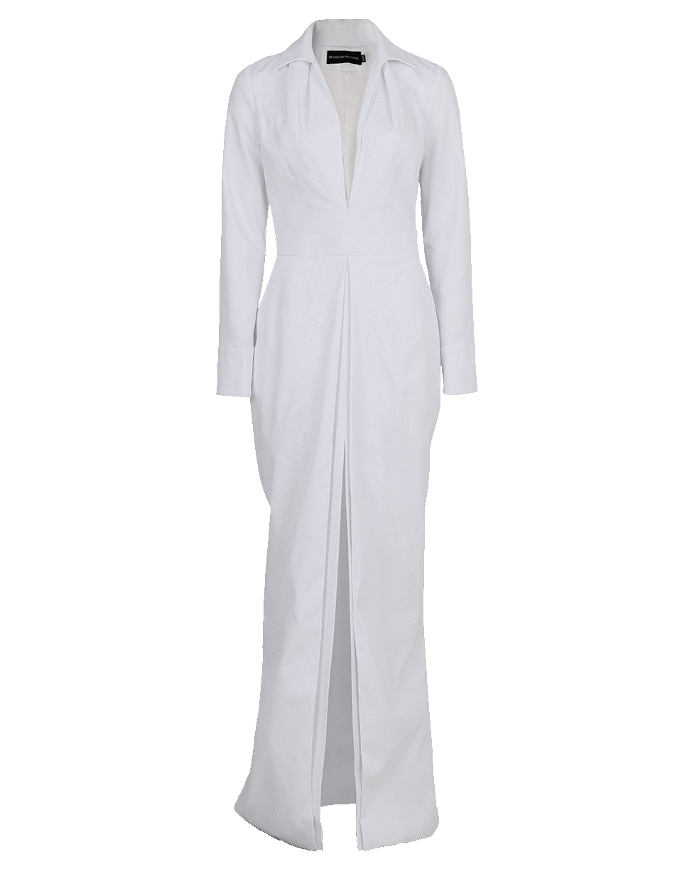 BRANDON MAXWELL-Cotton Twill Maxi Dress-
