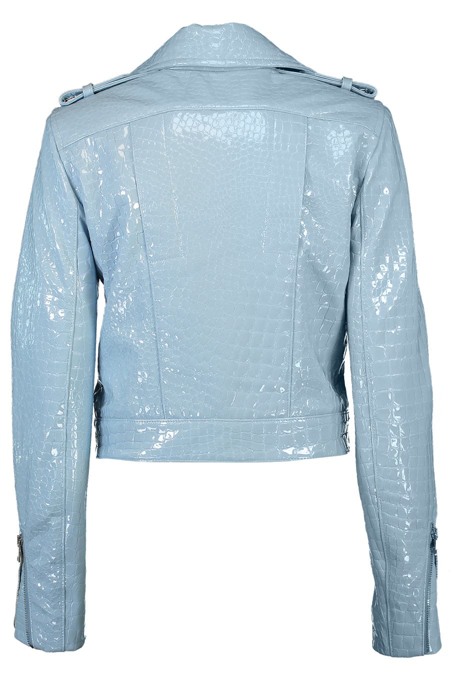 BRANDON MAXWELL-The Cropped Moto Jacket-