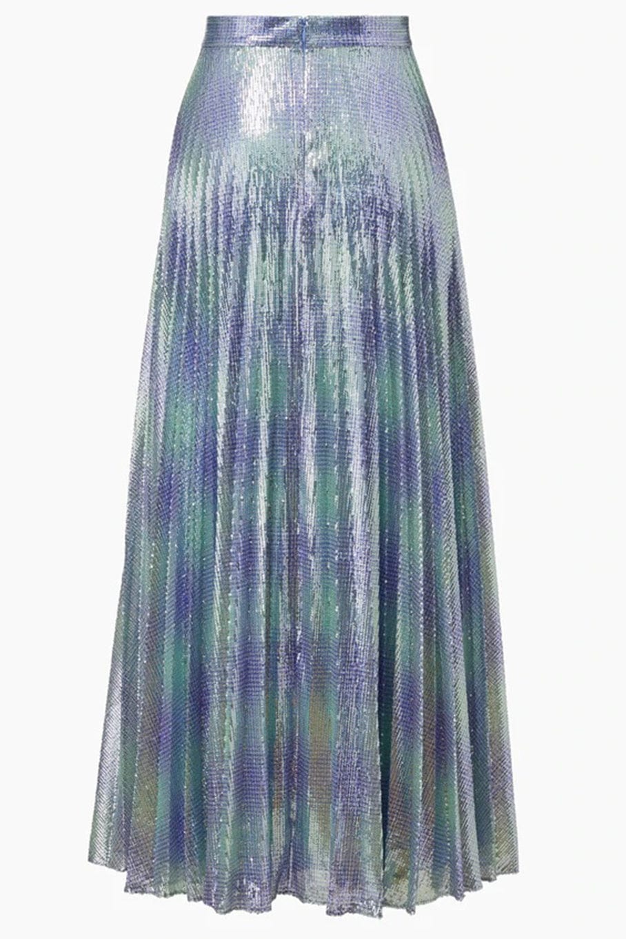 BRANDON MAXWELL-Sequin Pleated Skirt-