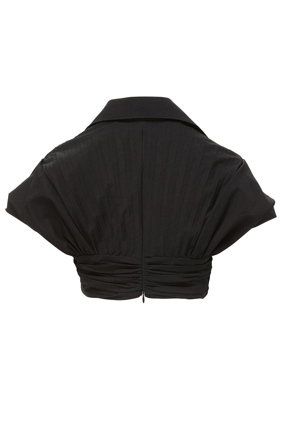 BRANDON MAXWELL-Cropped Top With Pleated Yoke-