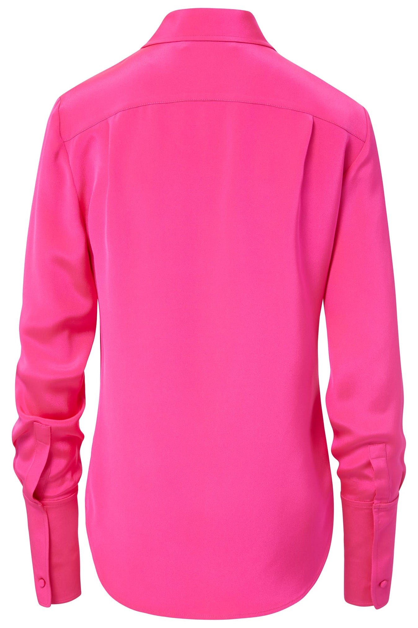 BRANDON MAXWELL-Silk Button Down Shirt - Pink Glo-