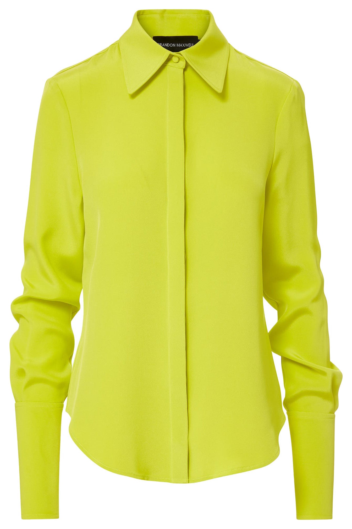 BRANDON MAXWELL-Silk Button Down Shirt - Evening Primrose-