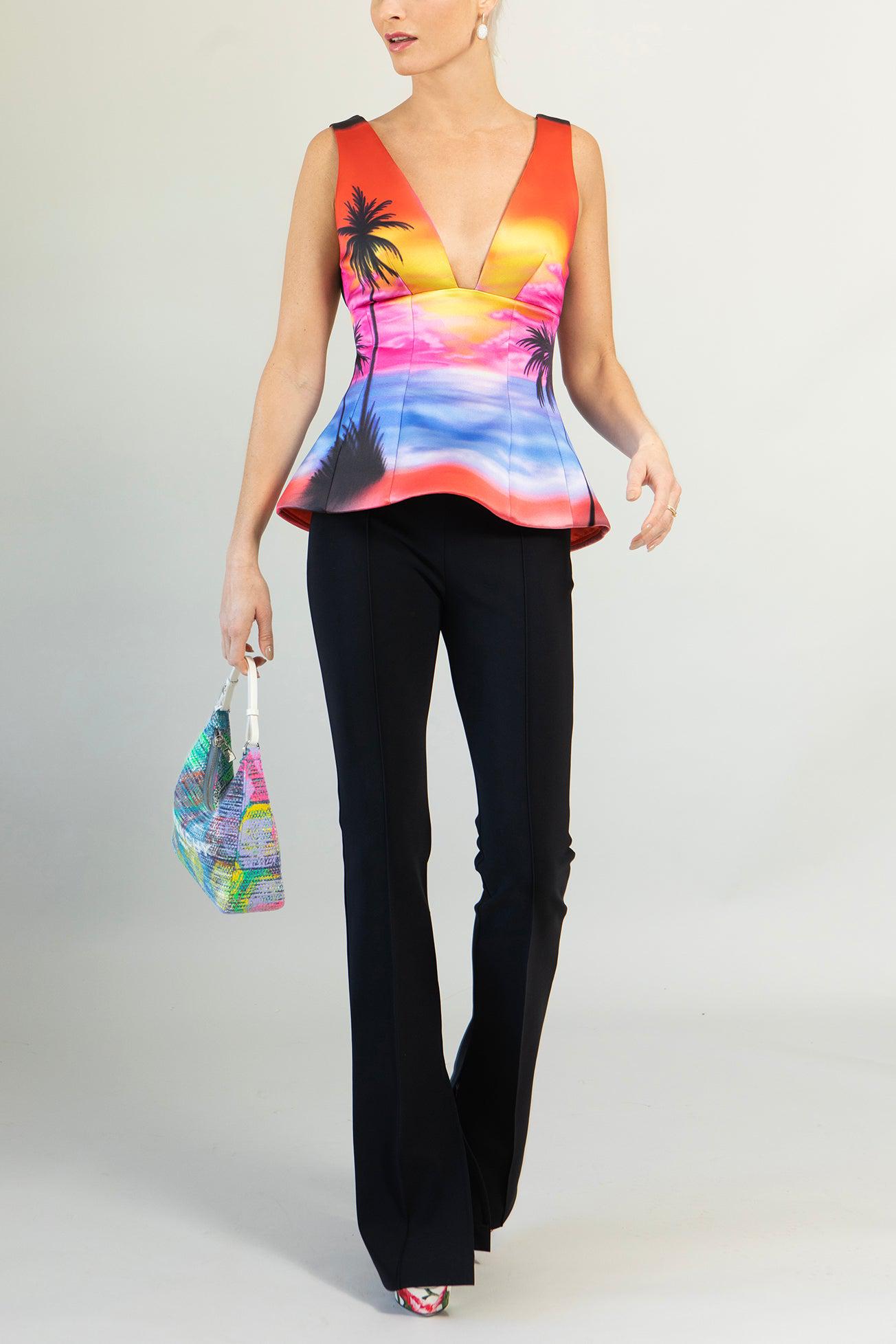 BRANDON MAXWELL-Triangle Cup Bubble Top-