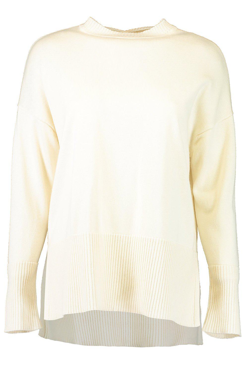 BRANDON MAXWELL-Relaxed Ribbed Trim Sweater-
