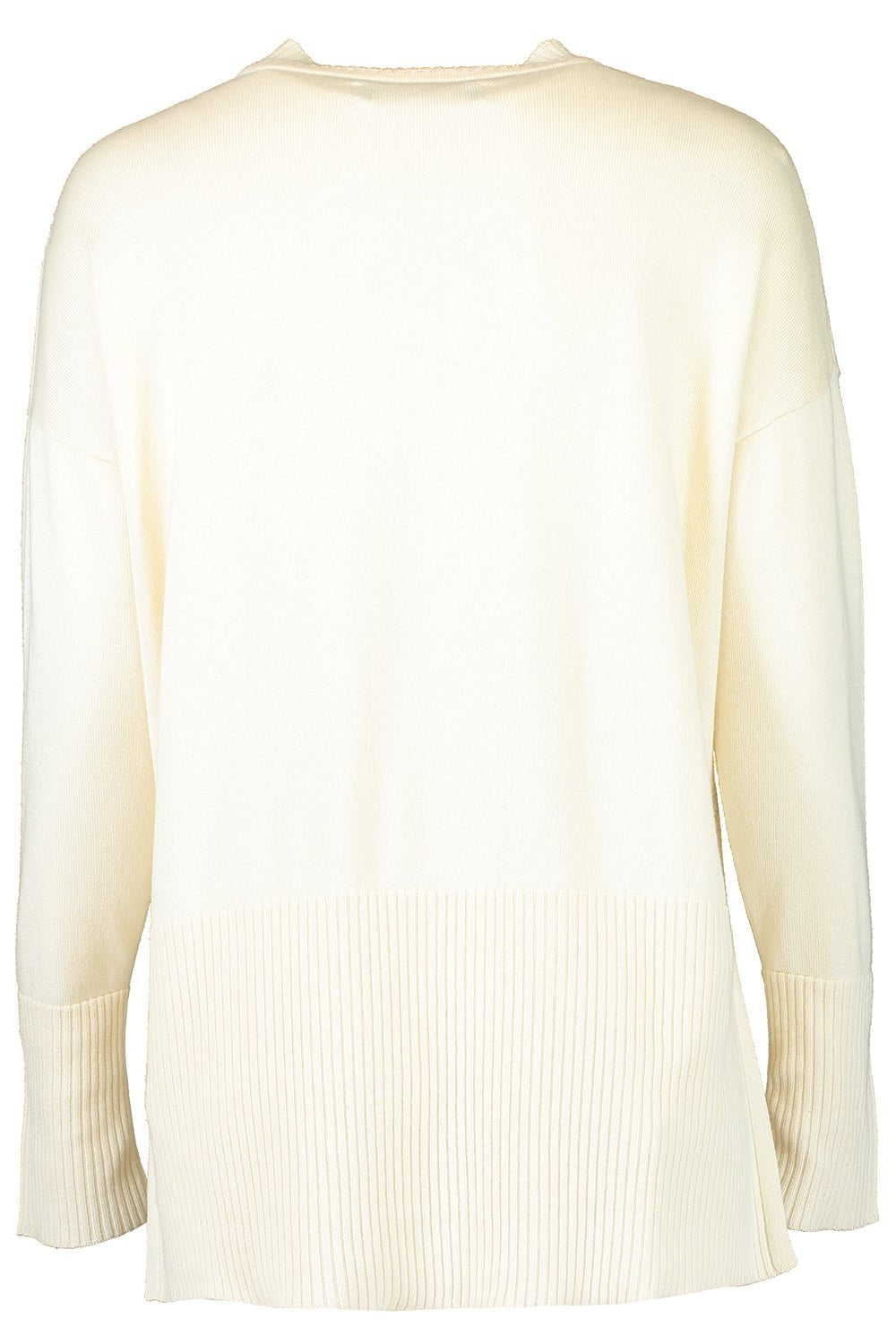BRANDON MAXWELL-Relaxed Ribbed Trim Sweater-