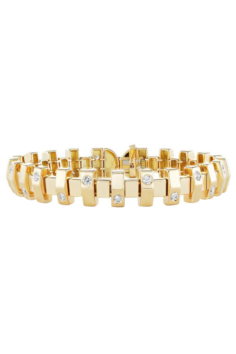 Narrow Hopscotch Bracelet-YELLOW GOLD-JEWELRYFINE JEWELBRACELET O-BRENT NEALE