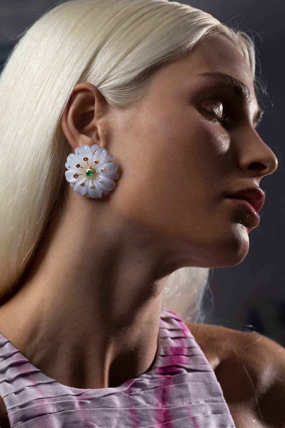 BRENT NEALE-Large Sputnik Wildflower Earrings-YELLOW GOLD