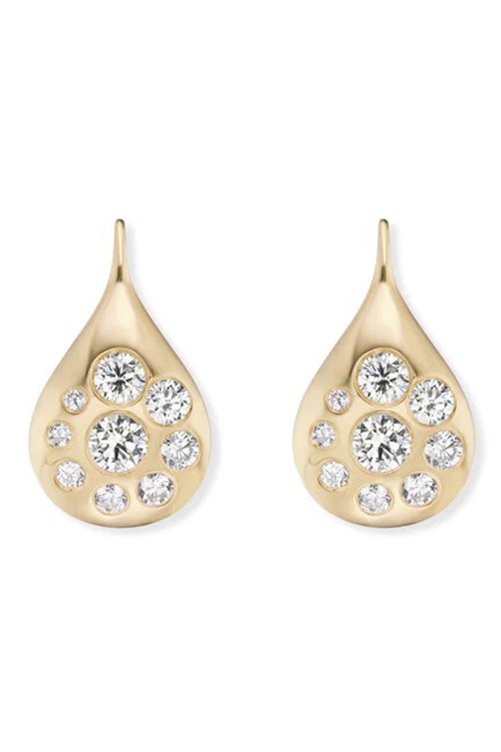 BRENT NEALE-Medium Petal Drop Earrings-YELLOW GOLD