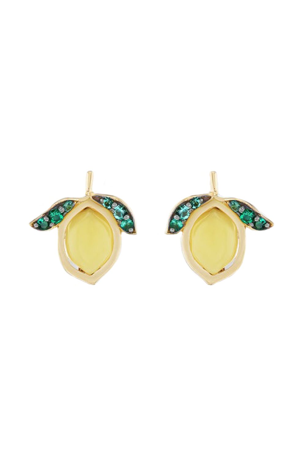 BRENT NEALE-XS Lemon Stud Earrings-YELLOW GOLD