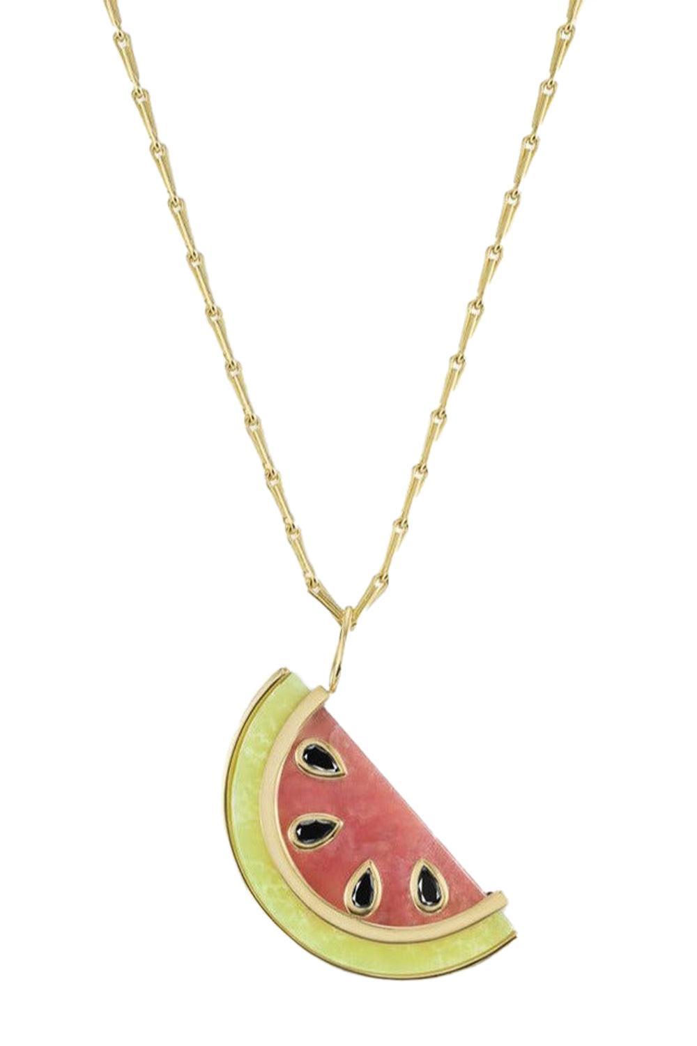 Medium Watermelon Pendant Necklace-YELLOW GOLD-JEWELRYFINE JEWELNECKLACE O-BRENT NEALE
