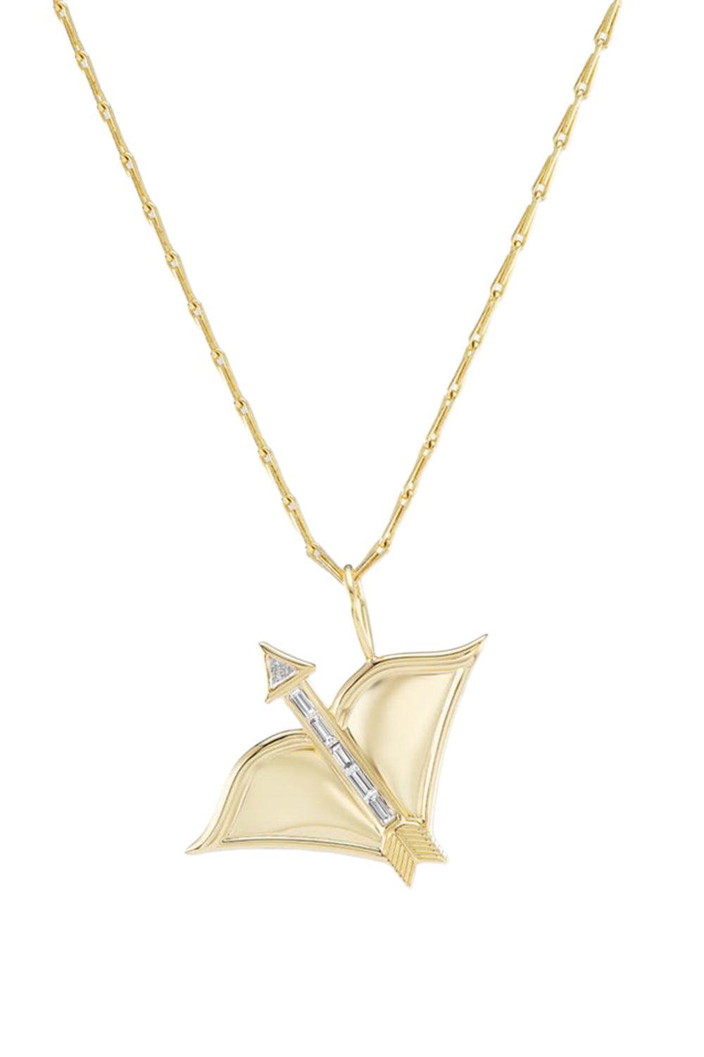 Medium Sagittarius Zodiac Necklace-YELLOW GOLD-18-JEWELRYFINE JEWELNECKLACE O-BRENT NEALE