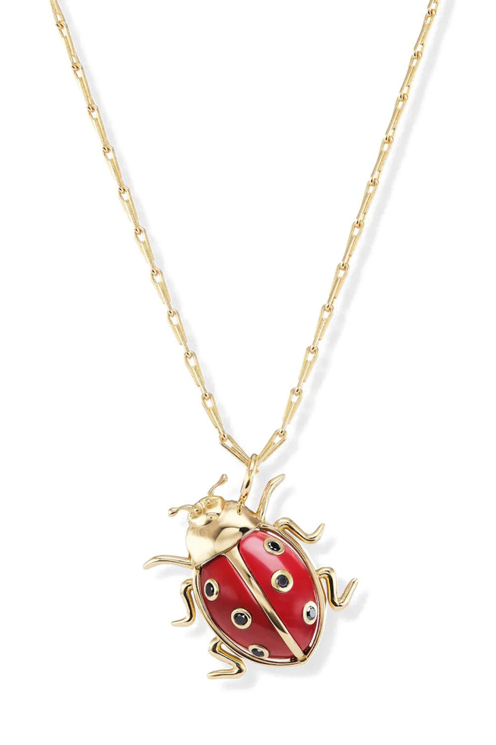 BRENT NEALE-Ladybug Necklace-YELLOW GOLD