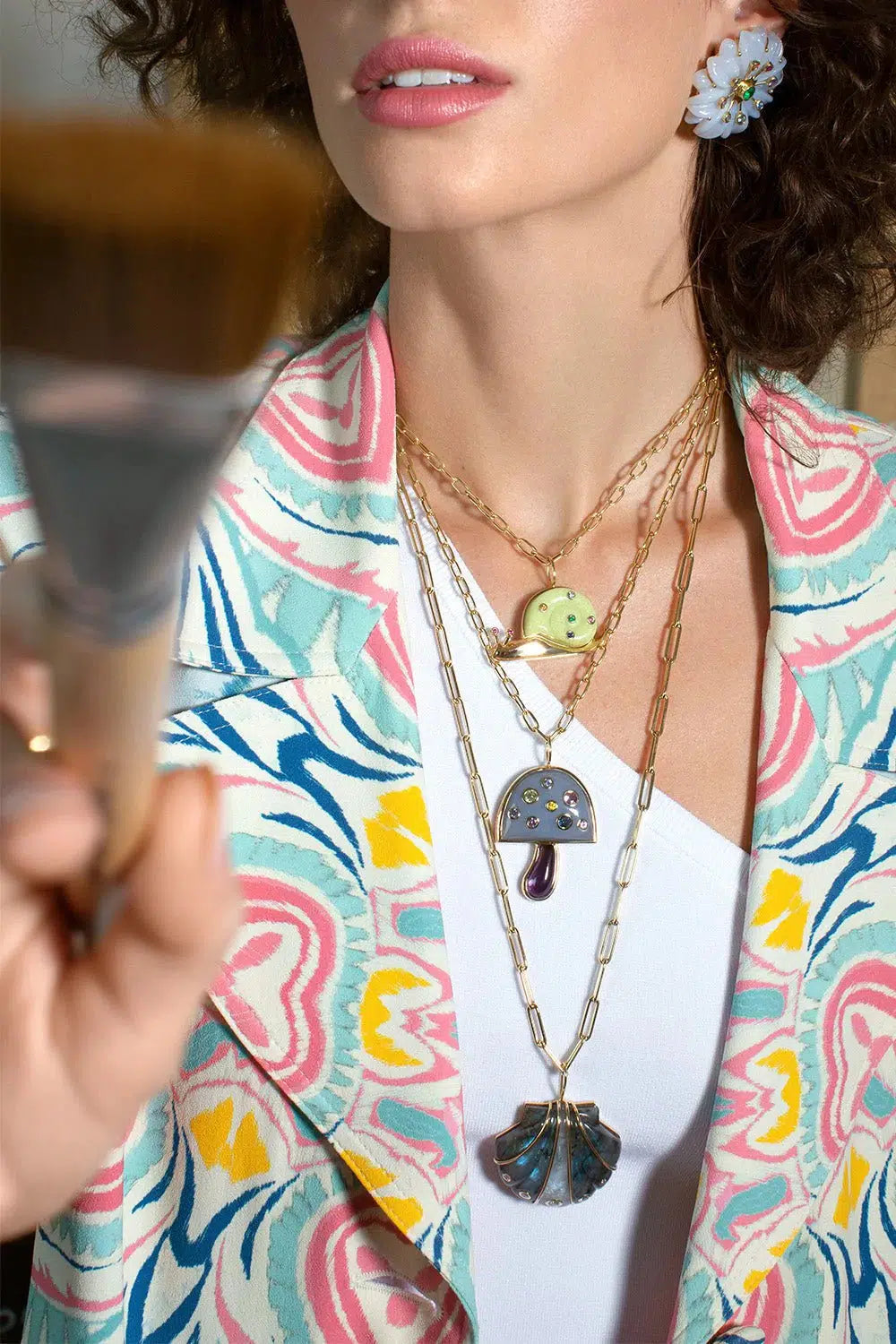 BRENT NEALE-Large Brazilian Opal Snail Necklace-YELLOW GOLD
