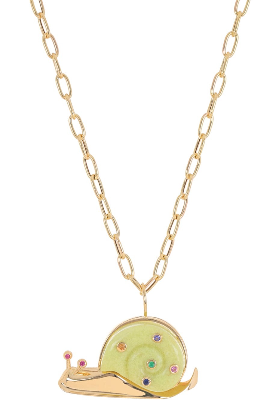 BRENT NEALE-Large Brazilian Opal Snail Necklace-YELLOW GOLD