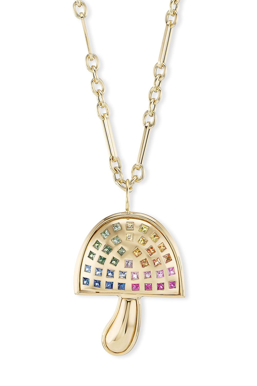 BRENT NEALE-Large Mushroom Pendant-YELLOW GOLD