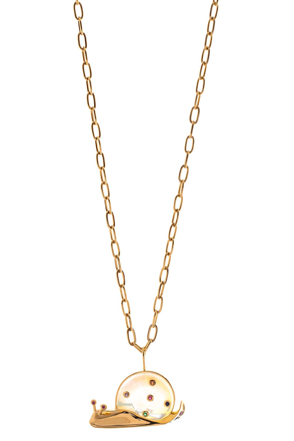 BRENT NEALE-Opal Snail Necklace-YELLOW GOLD