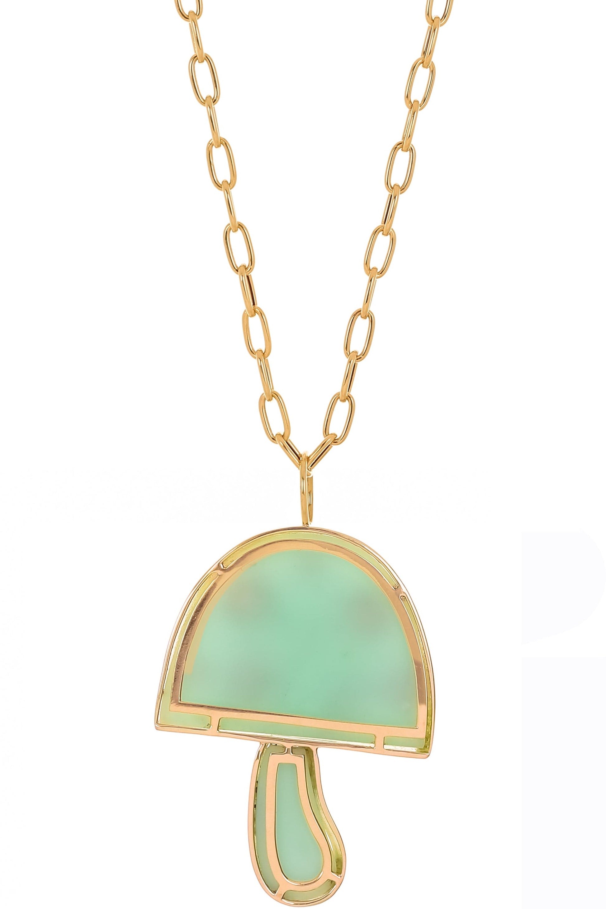 BRENT NEALE-Peruvian Opal Magic Mushroom Necklace-YELLOW GOLD