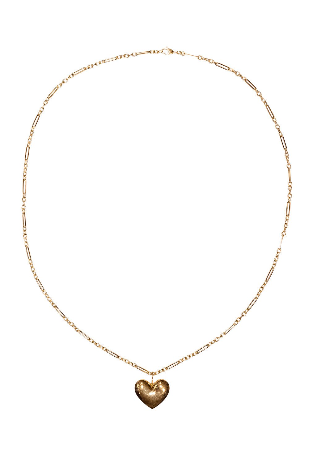 BRENT NEALE-Puffy Heart Necklace-YELLOW GOLD