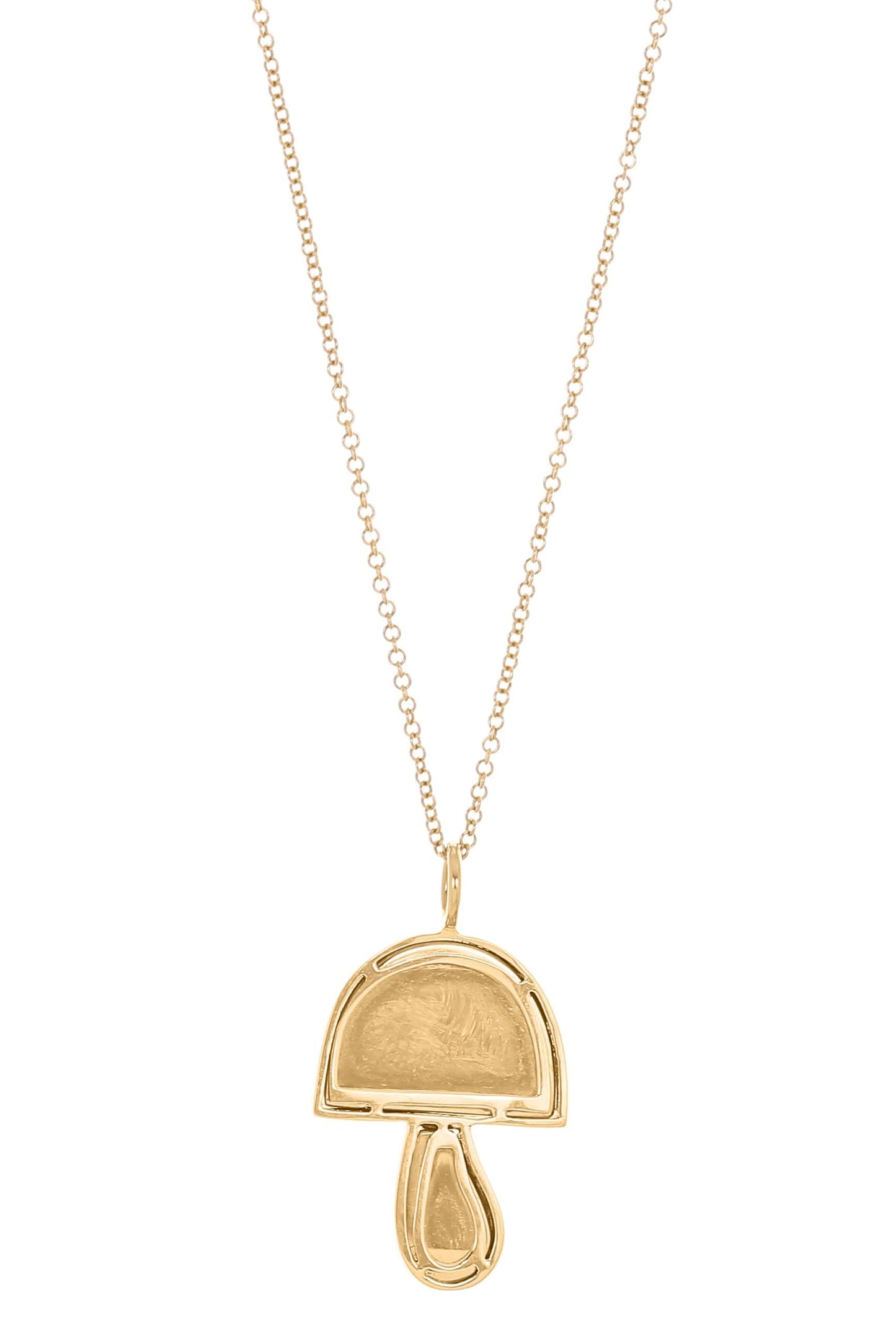 BRENT NEALE-Small Diamond Mushroom Necklace-YELLOW GOLD