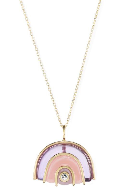 BRENT NEALE-Small Marianne Necklace - Amethyst-YELLOW GOLD