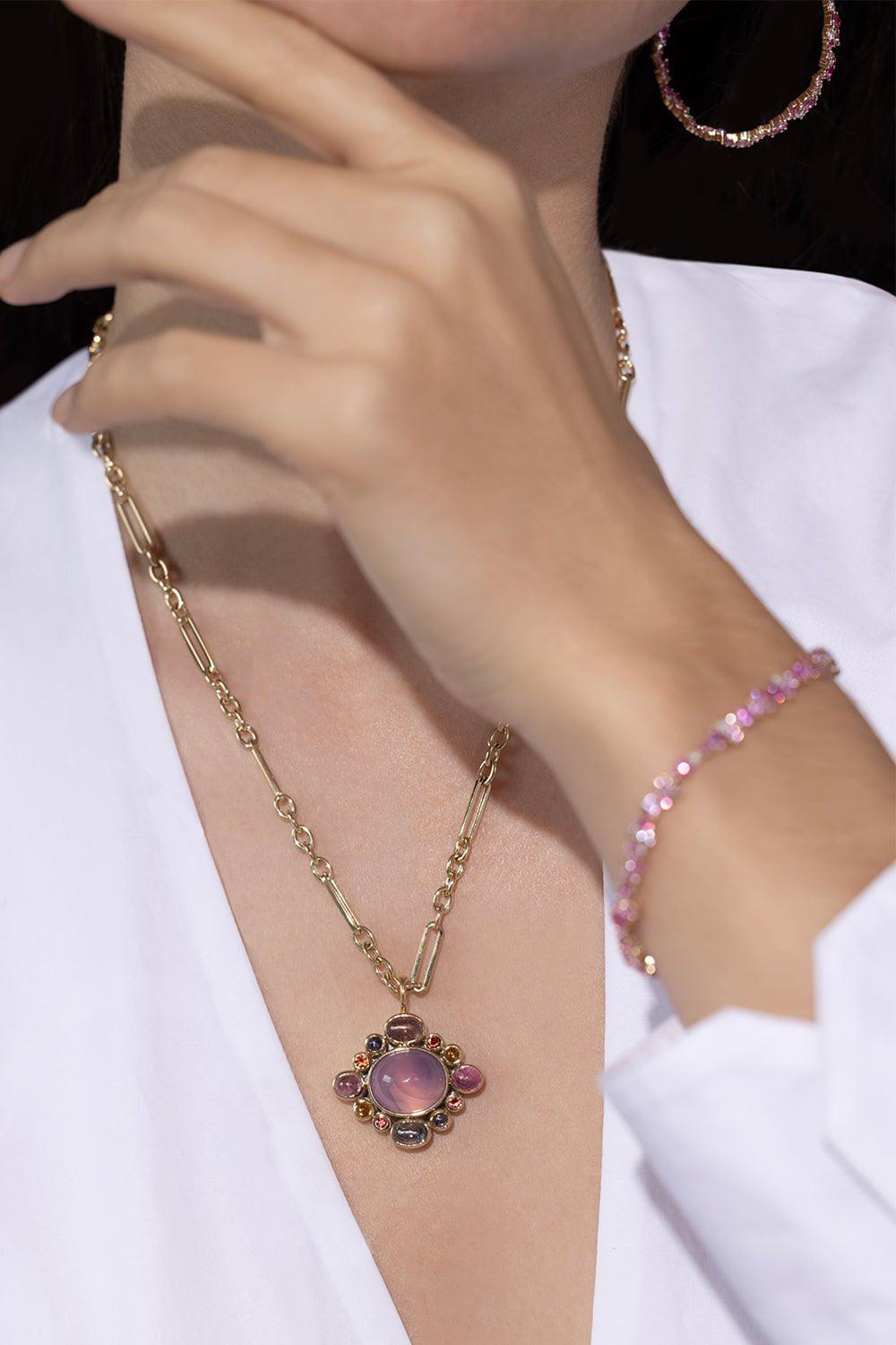 BRENT NEALE-Wildflower Pendant Necklace-YELLOW GOLD