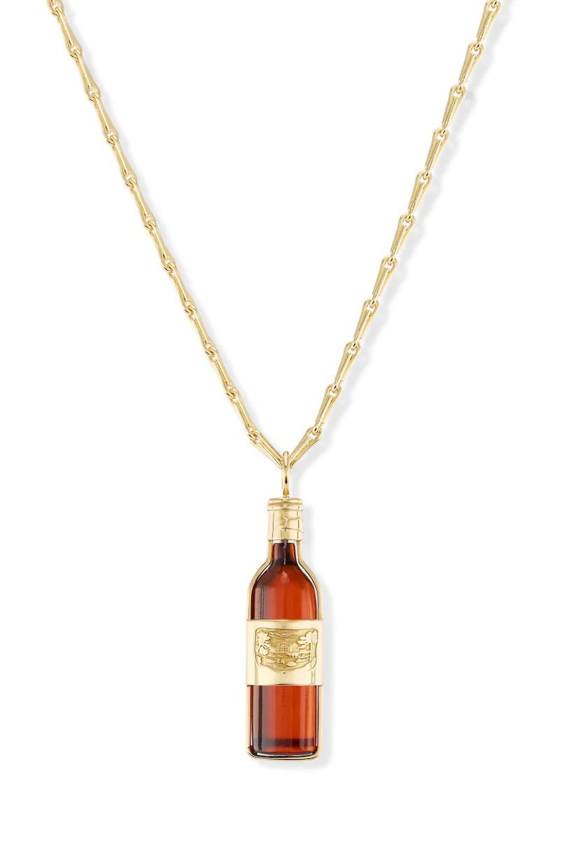 BRENT NEALE-Wine Bottle Pendant Necklace-YELLOW GOLD