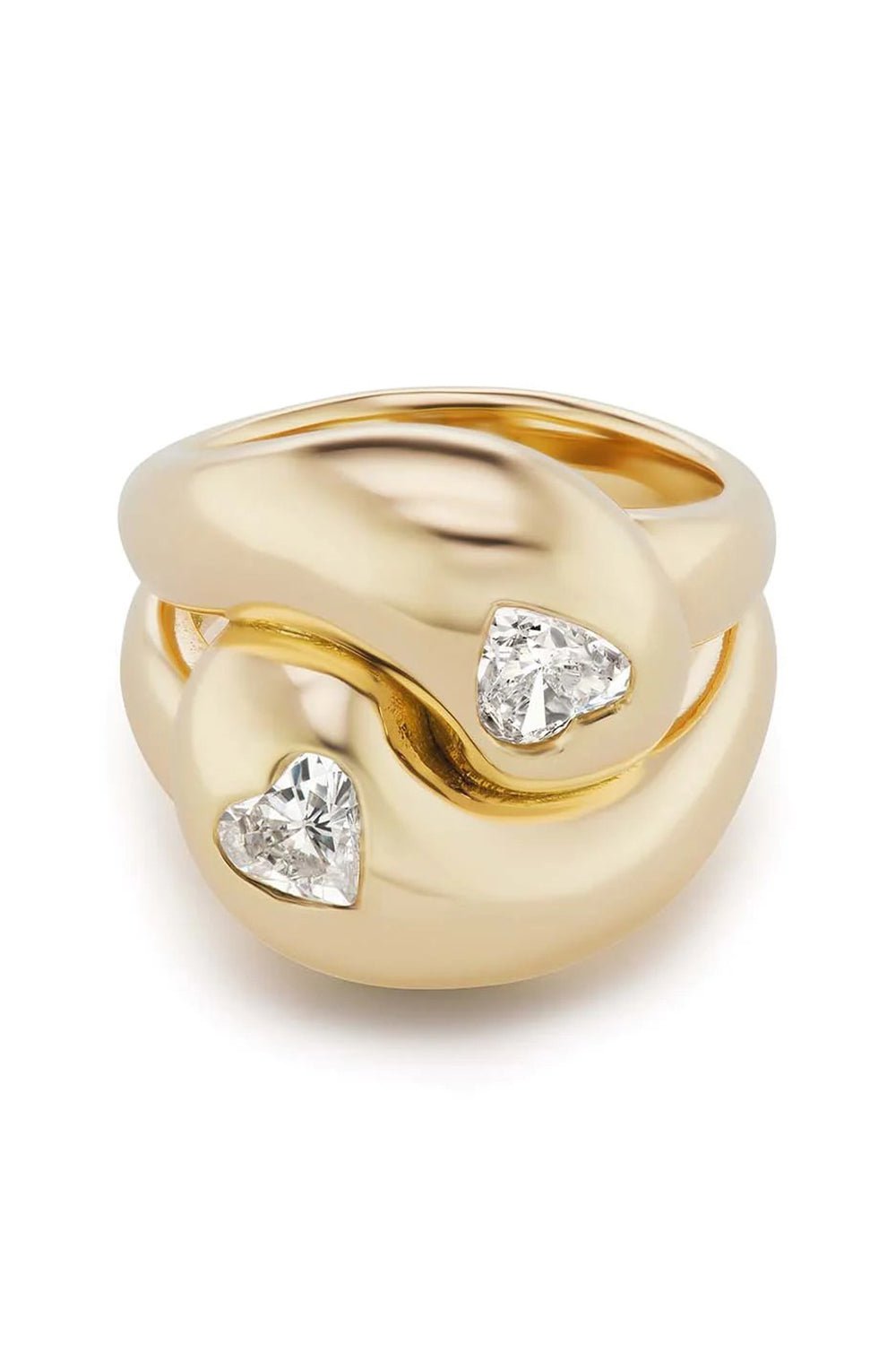 BRENT NEALE-Diamond Pear Knot Ring-YELLOW GOLD