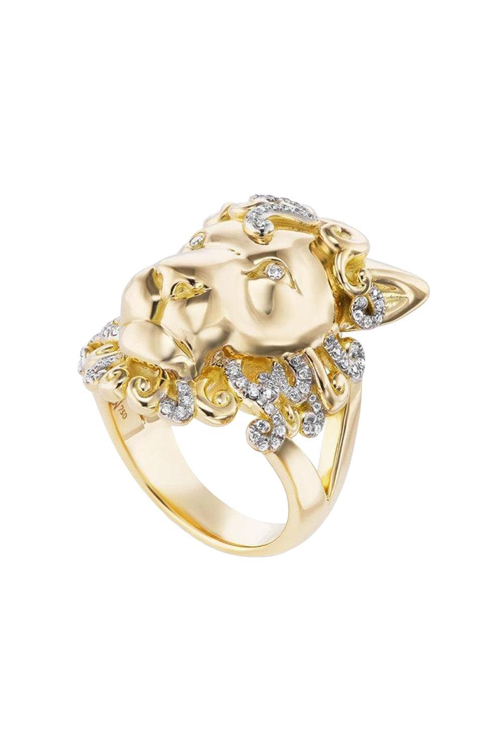 Leo Zodiac Ring-YELLOW GOLD-7.5-JEWELRYFINE JEWELRING-BRENT NEALE