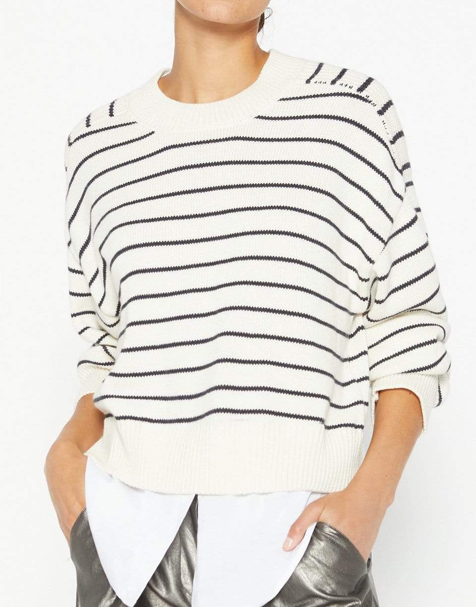 BROCHU WALKER-Eden Stripe Crew Neck Sweater-