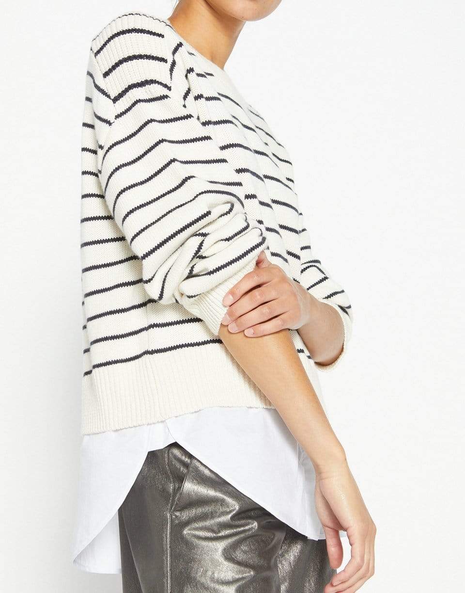 BROCHU WALKER-Eden Stripe Crew Neck Sweater-