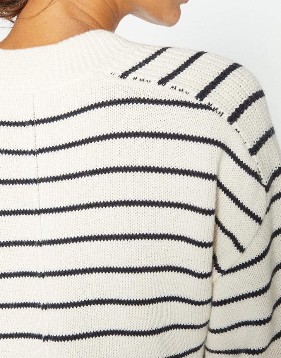 BROCHU WALKER-Eden Stripe Crew Neck Sweater-
