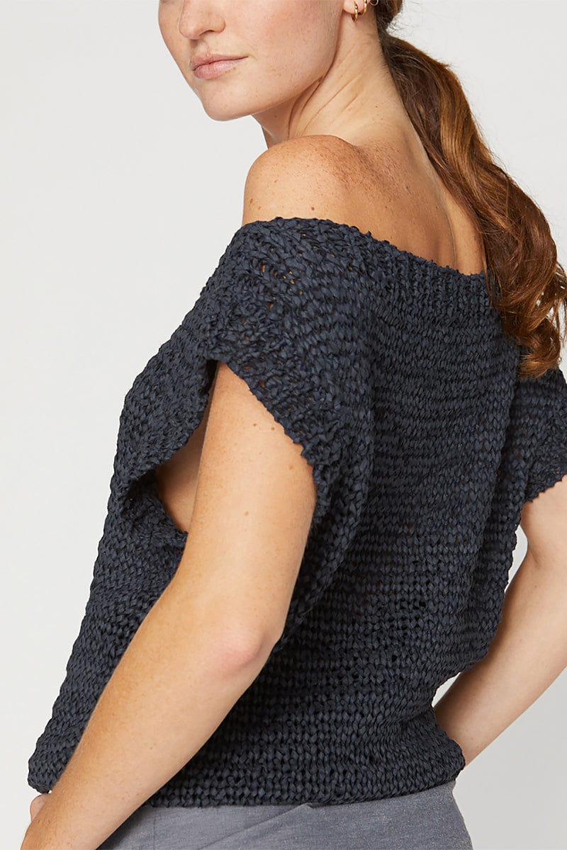 BROCHU WALKER-Cei Sueded Ribbon Top - Admiral-