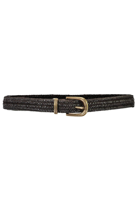 Braided Stretch Belt-BROWN-XS-ACCESSORIEBELTS-BRUNELLO CUCINELLI