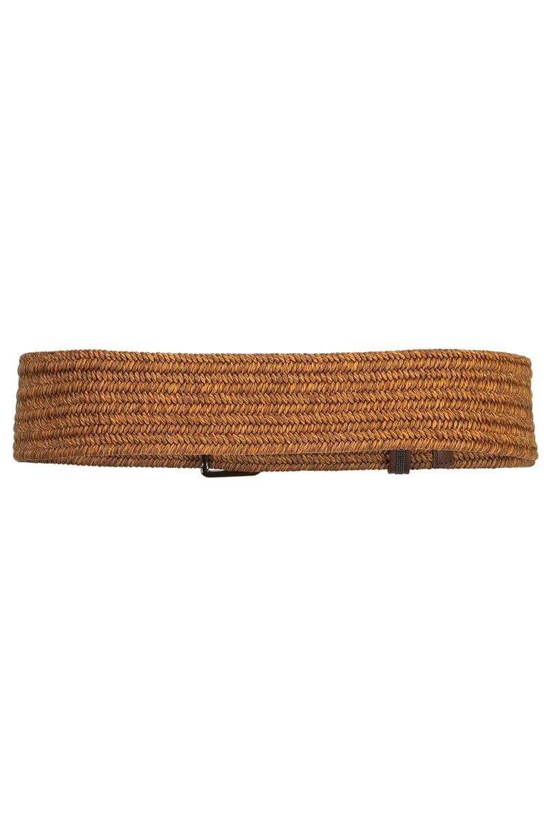 BRUNELLO CUCINELLI-Wide Raffia Belt-
