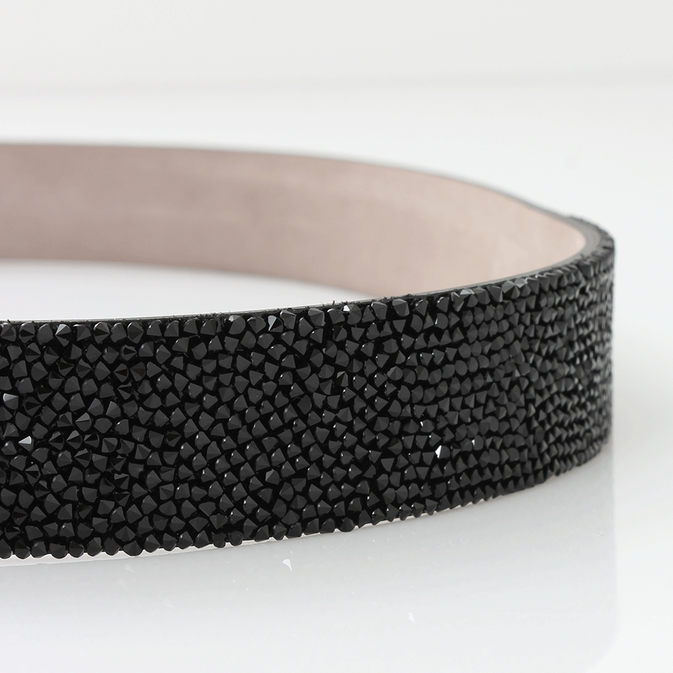BRUNELLO CUCINELLI-Swarovski Belt With Crushed Metal Buckle-