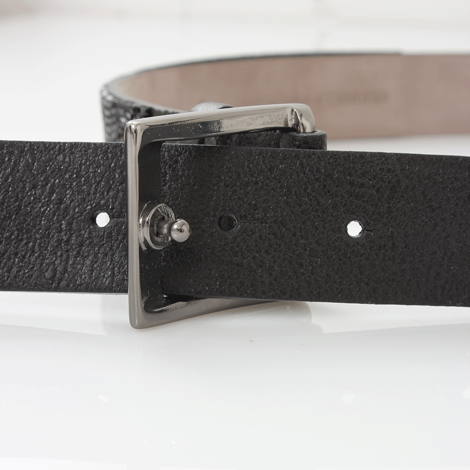 BRUNELLO CUCINELLI-Swarovski Belt With Crushed Metal Buckle-